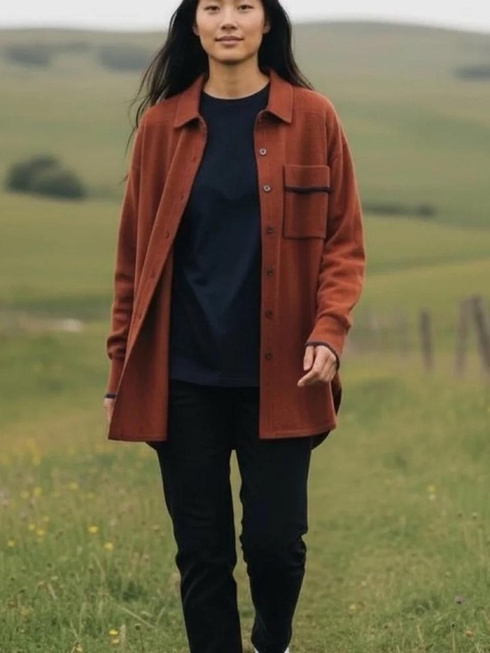 Smartwool Jackets & Blazers - Smartwool Women Edgewood Button Down Sweater Pecan Brown Maroon